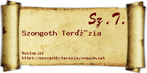 Szongoth Terézia névjegykártya