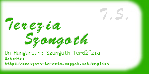 terezia szongoth business card